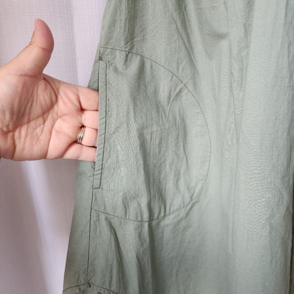 New Free People Sleeveless Green Button-Up Top Size S - Picture 4 of 7